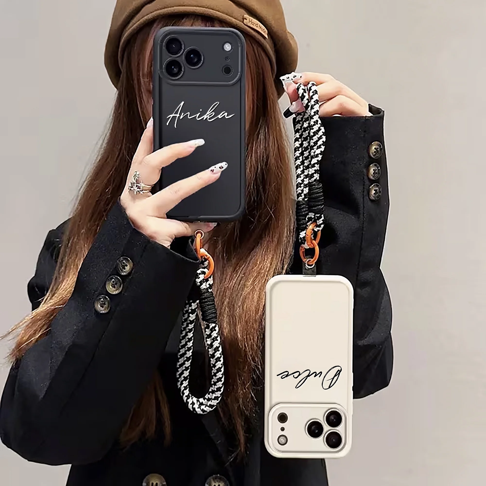 Personalized Custom Name TPU with Lanyard Phone Case For iPhone thumbnail 6