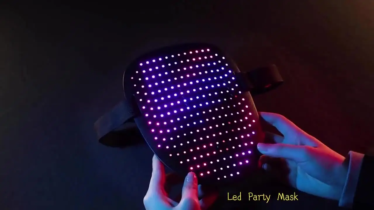 Maschera LED Con Rilevamento Gesti Per Bambini E Adolescenti – 50 Immagini, Ricaricabile USB, Per Halloween E Cosplay - 3