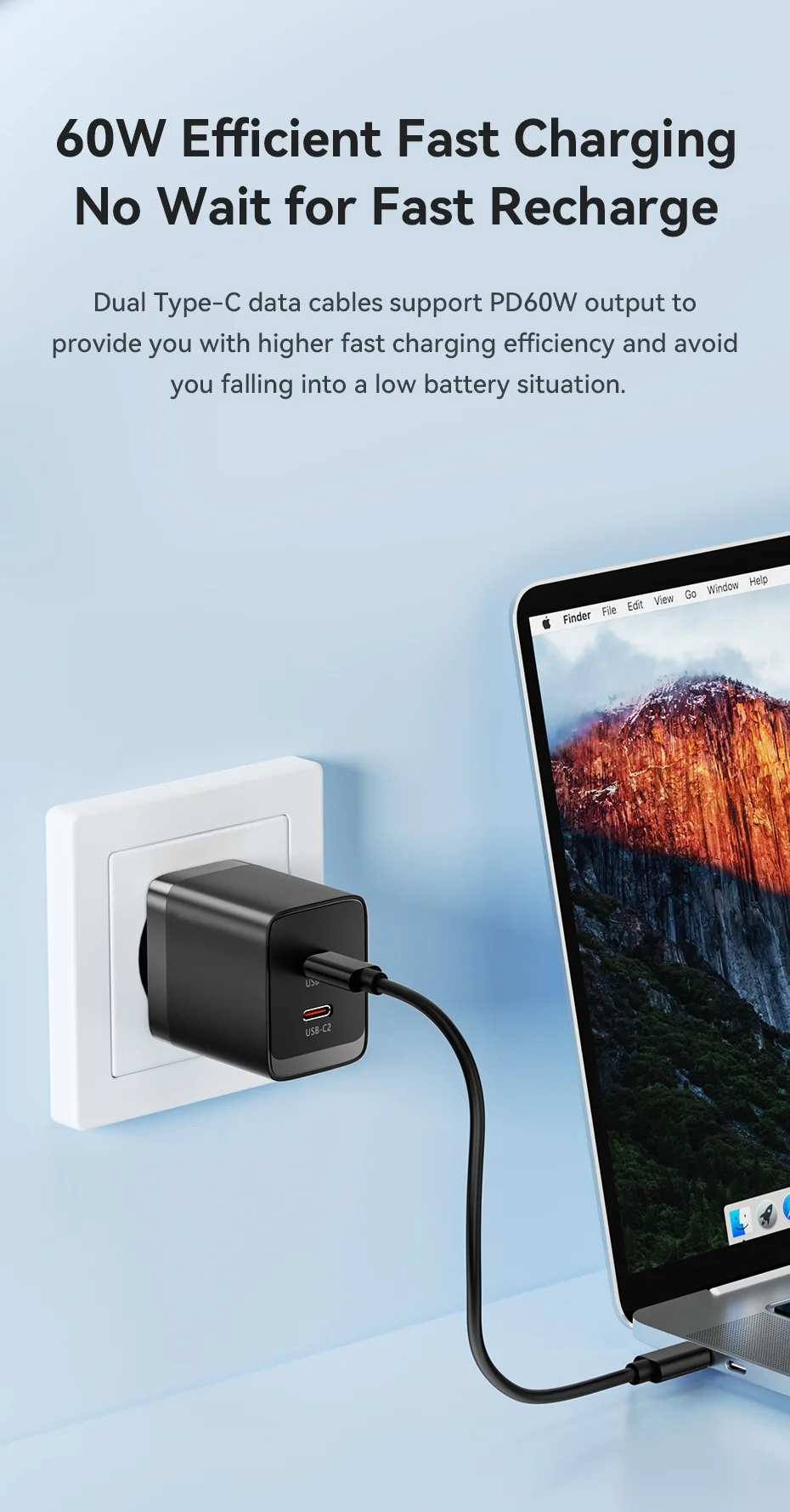 60W USB Type C To USB C Cable 4 In 1 Mini Data Cable Set Storage Box Fast Charging Charger Mobile Phone Holder For Xiaomi Huawei