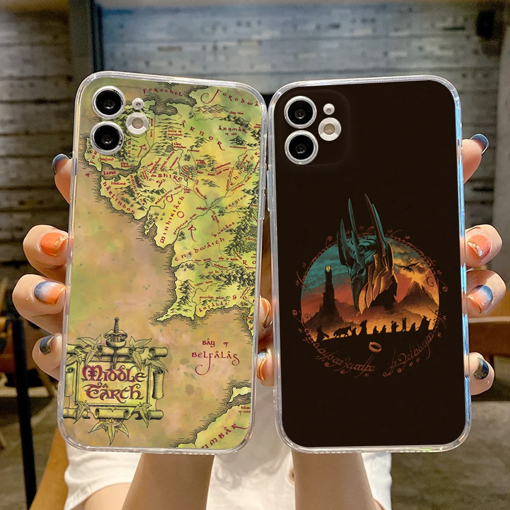 Oriwood Middle Earth Map Lotr Custodia Per Telefono Per Iphone14 13 11 12 Pro Xs Max Mini 8 7 Plus X Se Xr 14Pro Cover In Silicone