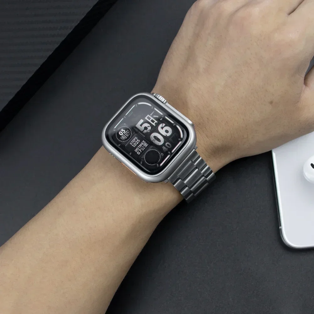 Premium Stainless Steel Watch Strap with Ultra Protective Case