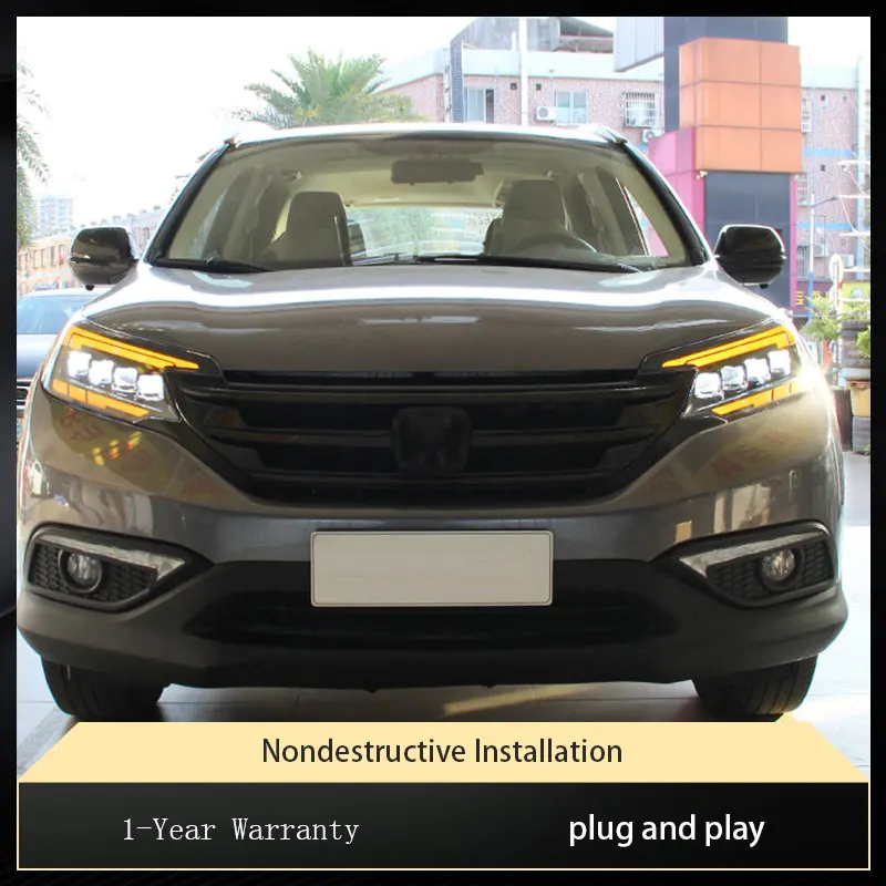 Faros Antiniebla LED Para Honda CR-V 2012-2014, Lentes Transparentes, Luz Blanca Fría 6000K - ¡Par Completo!