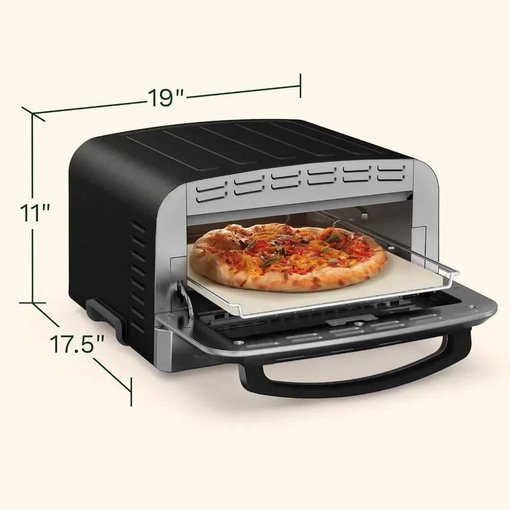 Indoor Pizza Oven Versatile Temp range reaches 700°F  Bake 12” Pizzas in Minutes – Portable Countertop Pizza Oven – 2