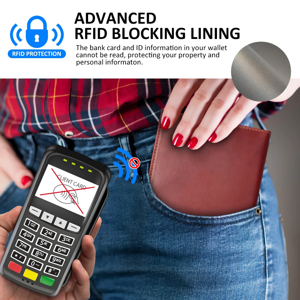 Enhanced Leather Travel Companion: RFID Passport and Card Holder with AirTag Slot