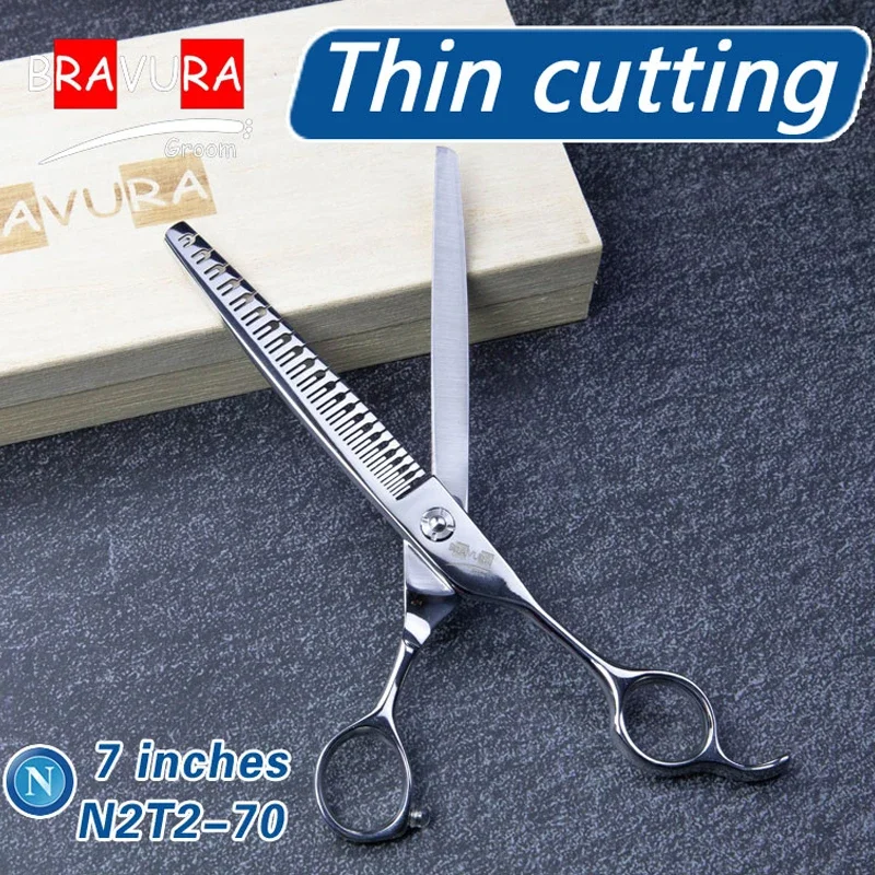 7-Inch Pet Grooming Scissors 23 Teeth Beauty Diluent Clippers for Dog Hair Cutting
