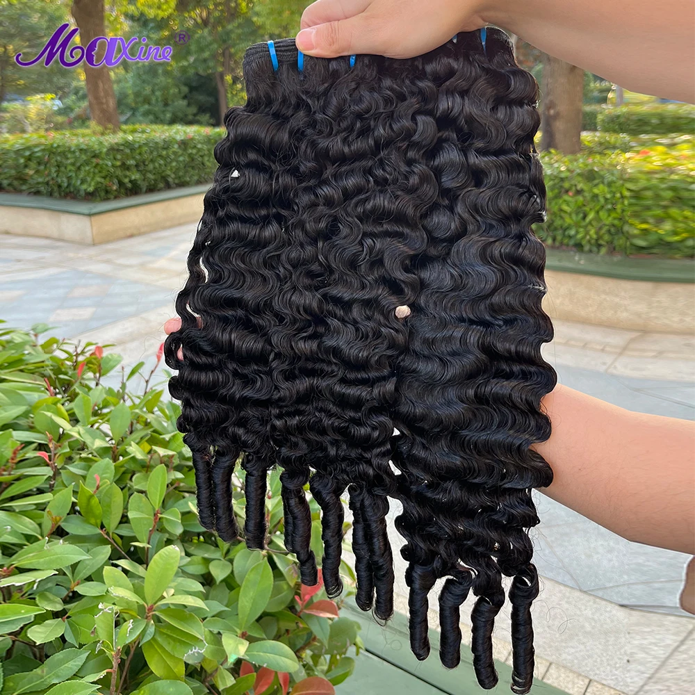 Burmese Curly Bundles Unprocessed Human Hair Extensions Burmese Pixie Curls Human Hair Bundles 1/3/4 PCS Deal Remy 12A