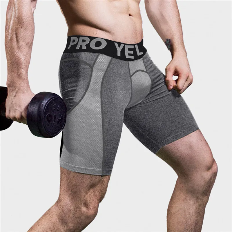 Men Gym Sport Tights Quick Dry Compression Leggings Crossfit Running Shorts Jogging Fitness Shorts Training Basketball Tights
