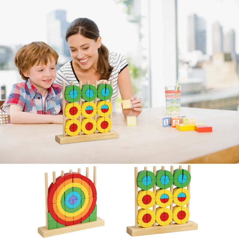 

Rainbow Blocks Children Colorful Wooden Montessori Stacker Cute Building Blocks For Stimulate Imagination Educational Toy For