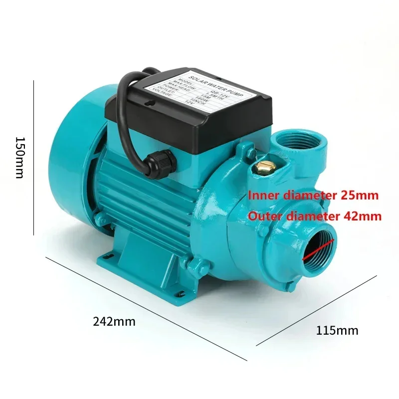 DC 12V/24V/48V Brushed Water Pump – QB60 High-Lift Large Flow Solar & Battery Self-Priming Pump 5
