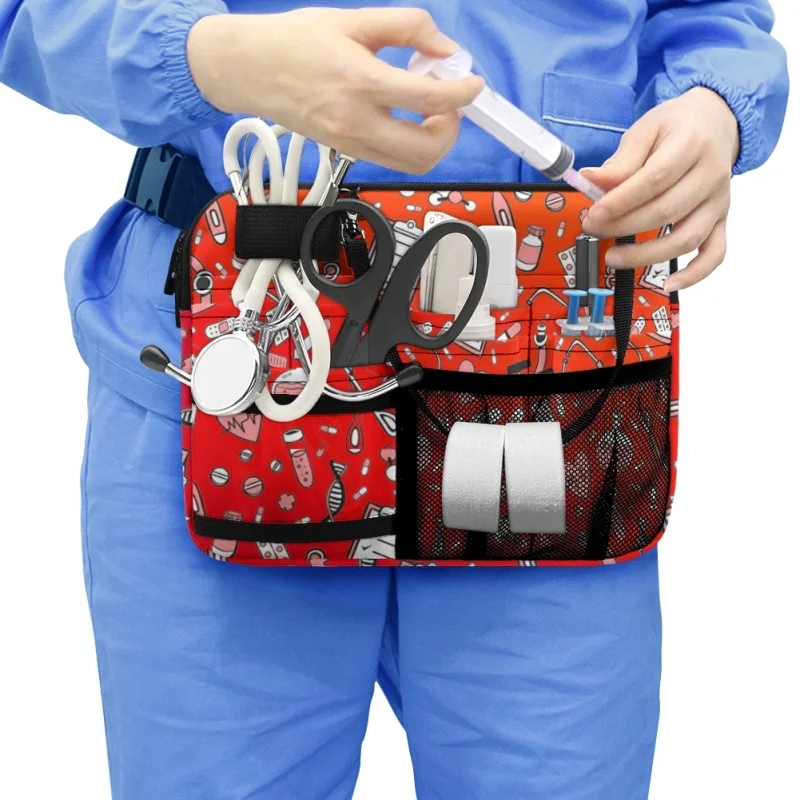 

Twoheartsgirl Large Capacity Fanny Pack Nursing Belt Organizer for Women Portable Nurse Waist Bag Shoulder Pouch Print on Demand