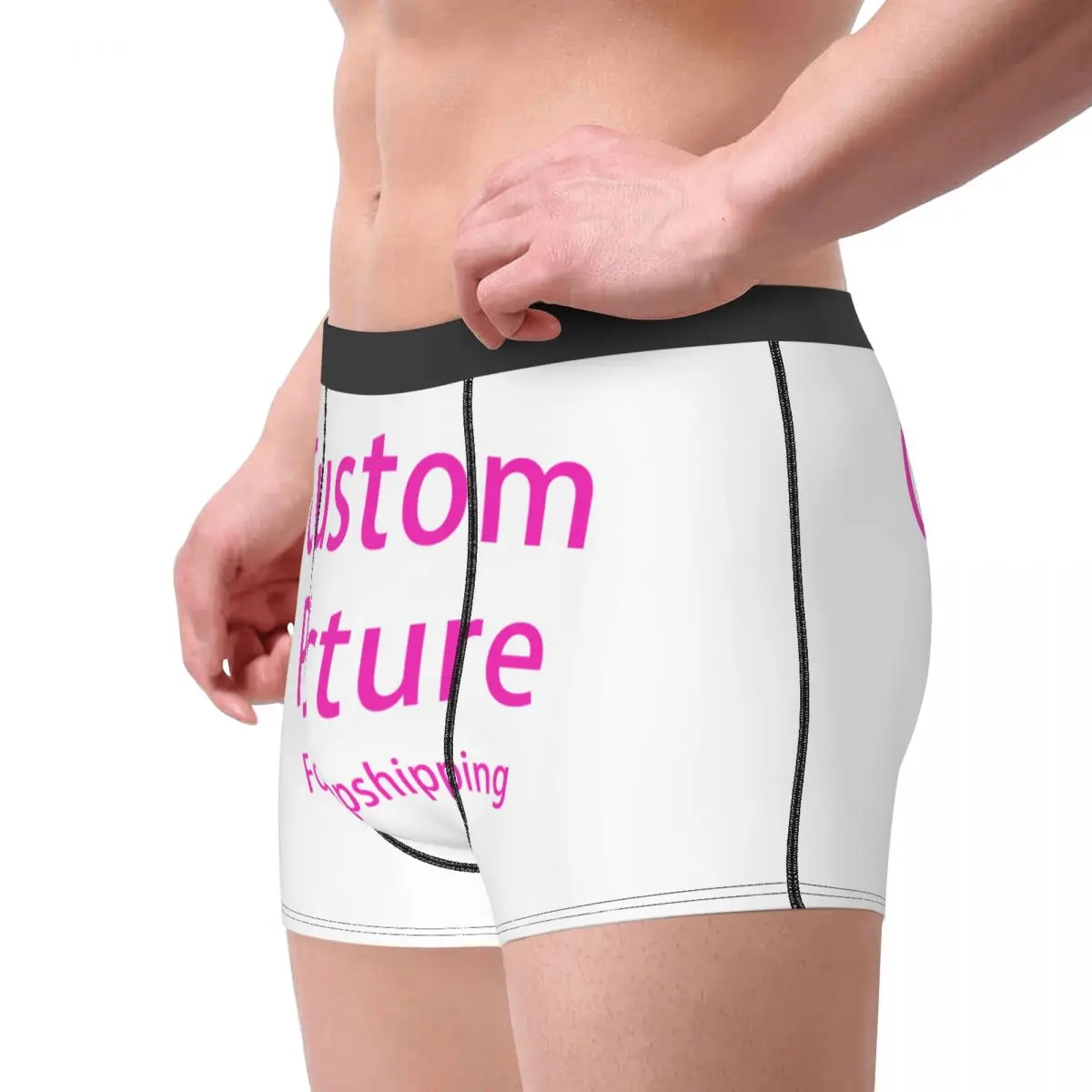 Ayambetus Boxer Personalizzati con Testo con Foto per Animali Domestici, Boxer da Uomo Personalizzati con Volto con Foto, Boxer Intimi Personalizzati, Taglia XS