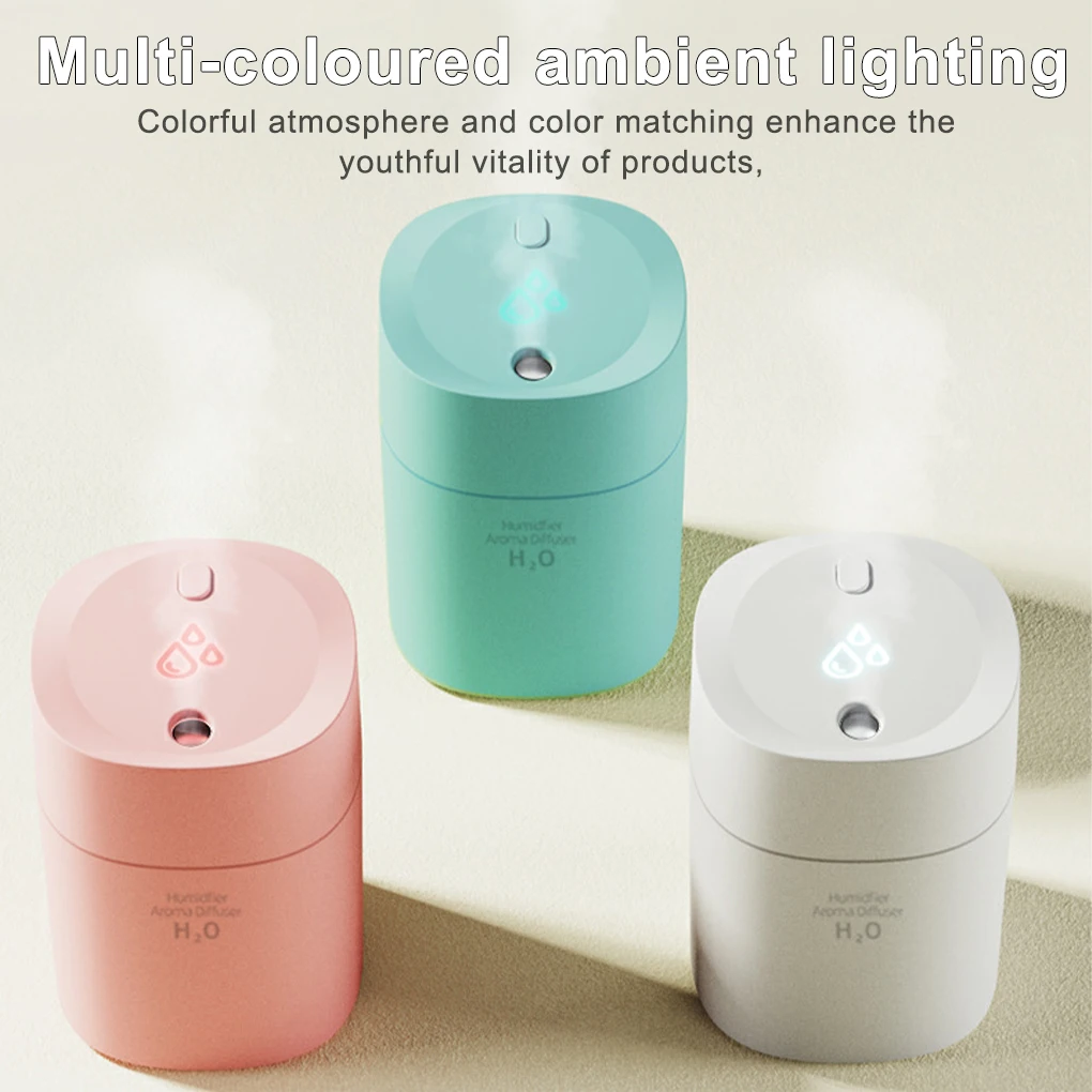 200ML Air Humidifier Diffuser Mini LED Aroma Fine Mist Sprayer Bedroom Office USB Charging Atomizer Home White Green dc 24v 36mm super ultrasonic mist maker fogger fog water fountain pond atomizer humidifier atomizer spray head home