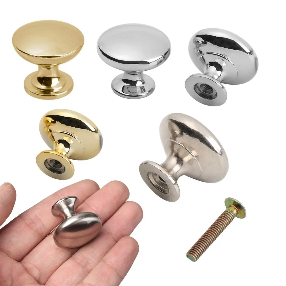 Round Alloy Cabinet Handles Knobs Kitchen Cupboard Door Wardrobe Pulls Drawer Furniture Hardware Fittings