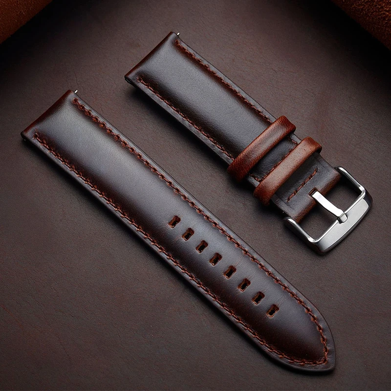 Vintage Genuine Leather Quick Release Watch Strap Bracelet
