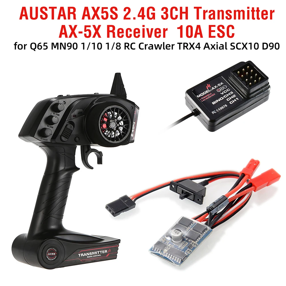 Kit Émetteur-Récepteur RC 2.4GHz 3/4/6CH pour Voiture Bateau Drone