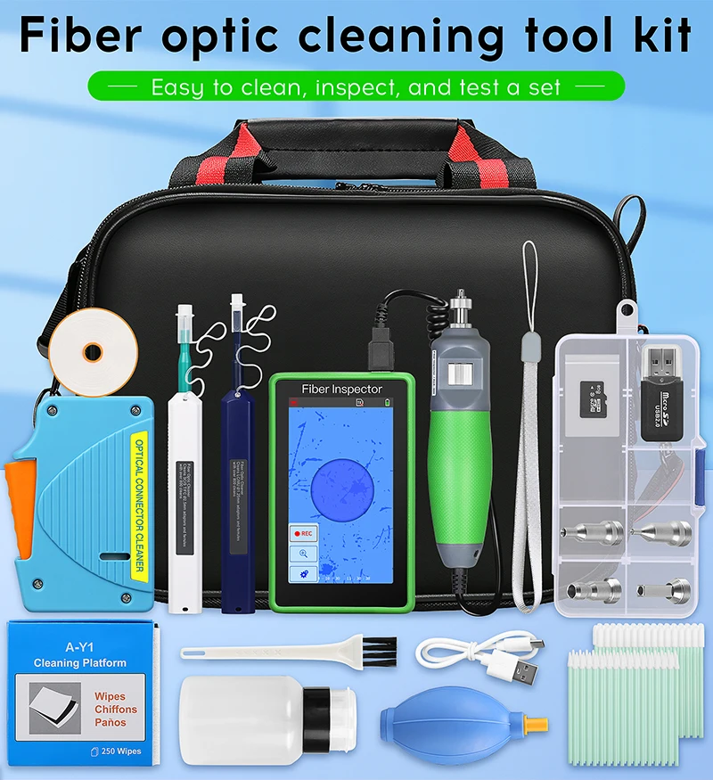 L-600 Fiber Optic Video Inspection Probe Microscope End Face Detector Fiber Clea