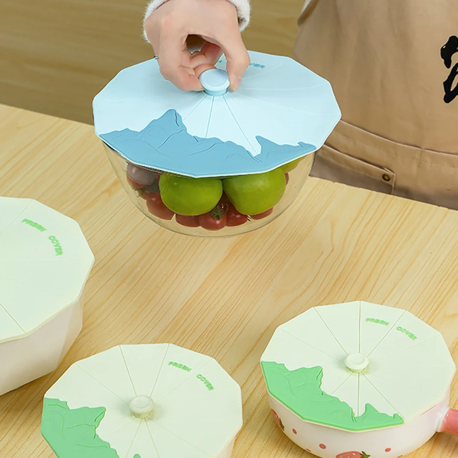 

New Reusable Silicone Lids Microwave Splatter Cover Heat Resistance Food Suction Lids Cups Bowls Plates Pots Seal Cover