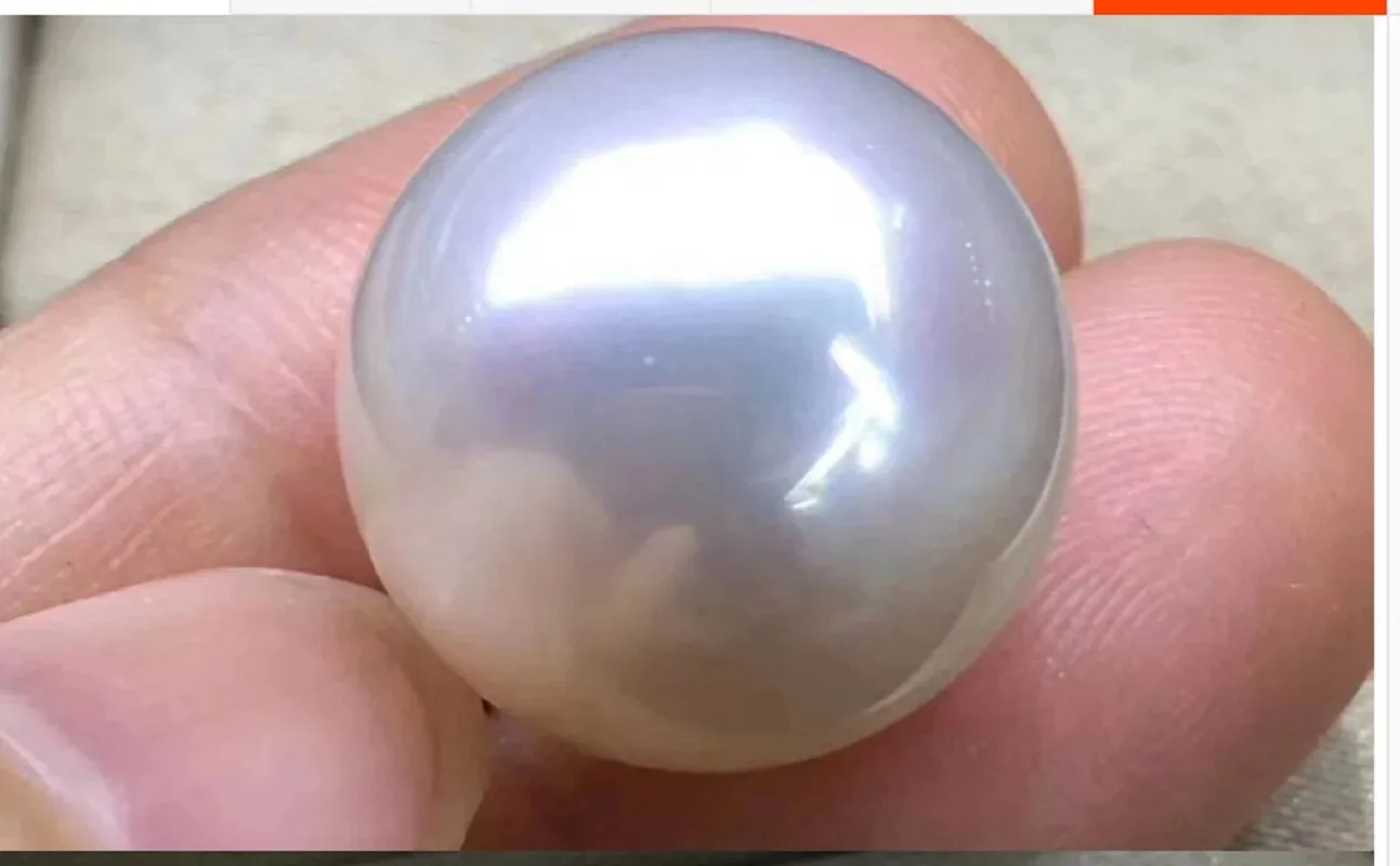 Huge 12-13mm natural sea genuine white round good luste loose pearl 284