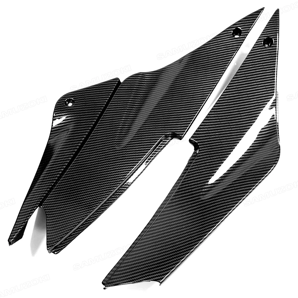 For Kawasaki Ninja ZX6R ZX636 2005 2006 Motorcycle Gas Tank Side Trim Cover Panel Fairing Cowl Carbon appearance