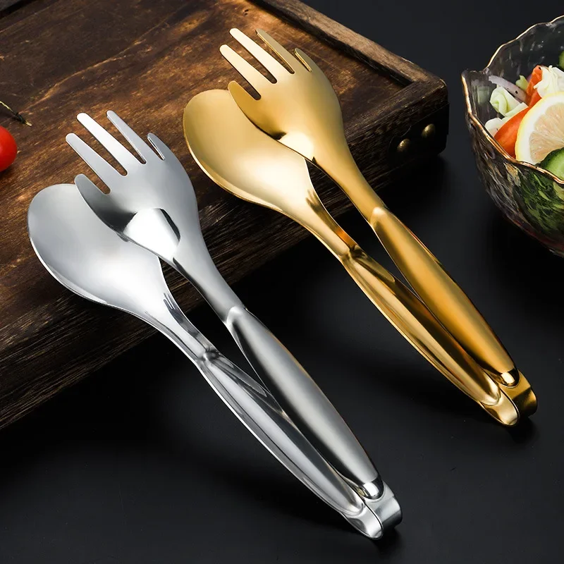 

Non-Slip Stainless Steel Food Tongs Meat Salad Bread Serving Tongs for Barbecue Kitchen Accessories Cooking Utensils