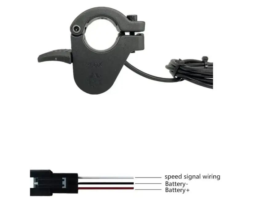 Ebike Daumen-Drossel Wuxing 300X Alluminio Riperung Retrattori/Collegamenti Handgas Per 24V 36V 48V 72V Elektrische Osram Rad Acceleratore