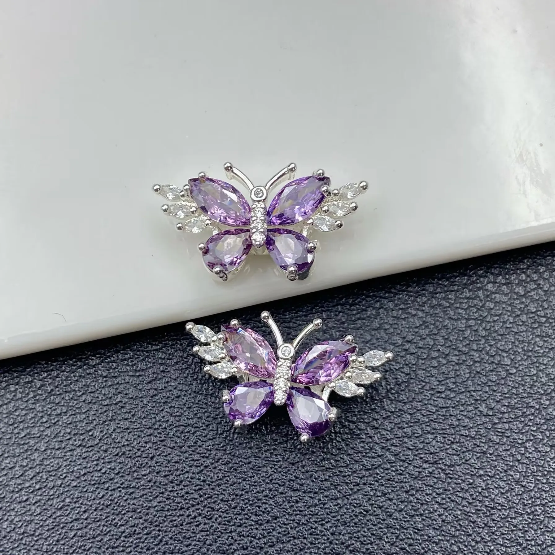 Gold Plated Zircon Butterfly Beaded Bracelet Material - Artistic Retro Chinese Style Jewelry Accessory