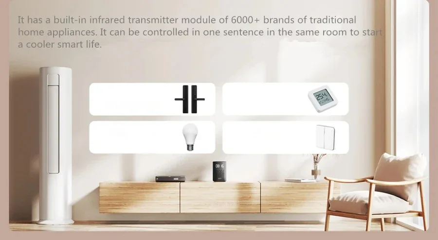 Xiaomi XiaoAi Speaker Enhanced Edition with LED Digital Clock IR Remote description image 5