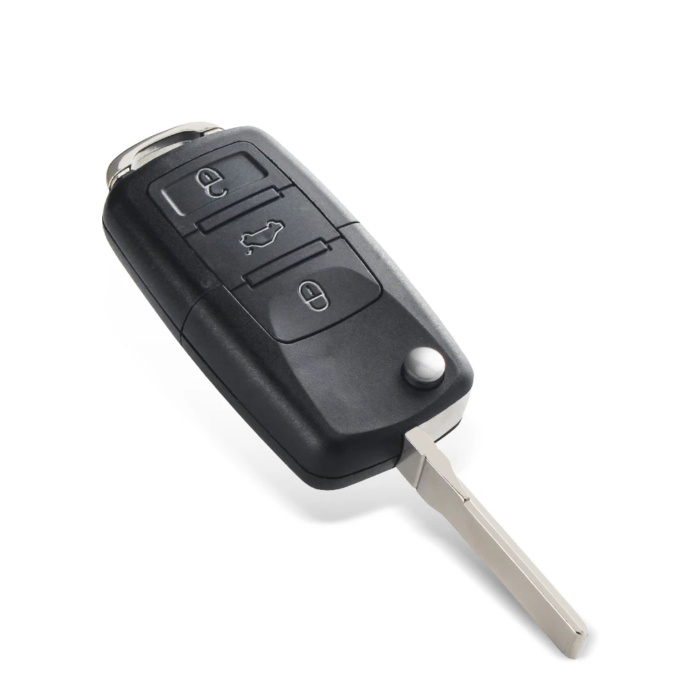 KEYYOU 2 Tasten Fernbedienung Flip Folding Auto Schlüssel Shell für VW  Volkswagen MK4 Bora Golf 4