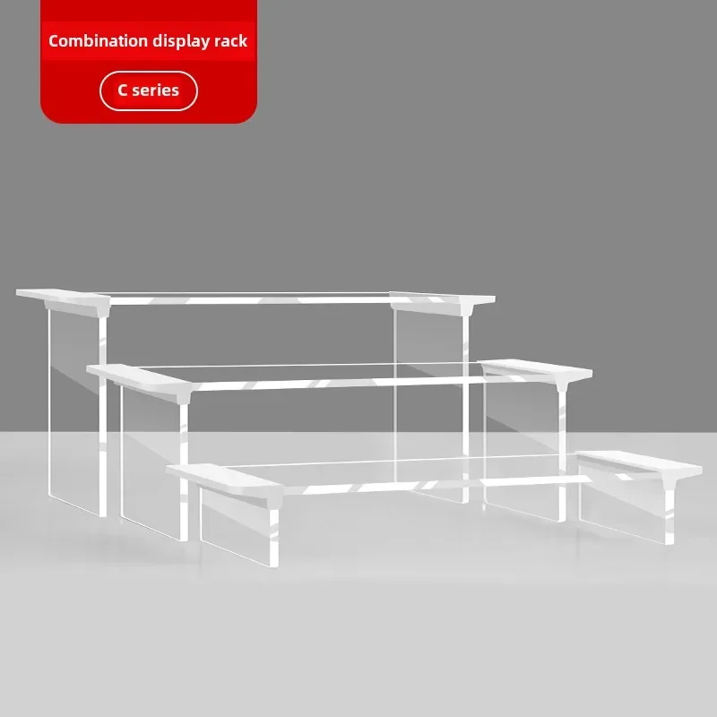 Acrylic Display Rack Transparent Height Increase Shoe Ornament Storage Rack Figurine Display Multifunctional Storage Holders 6
