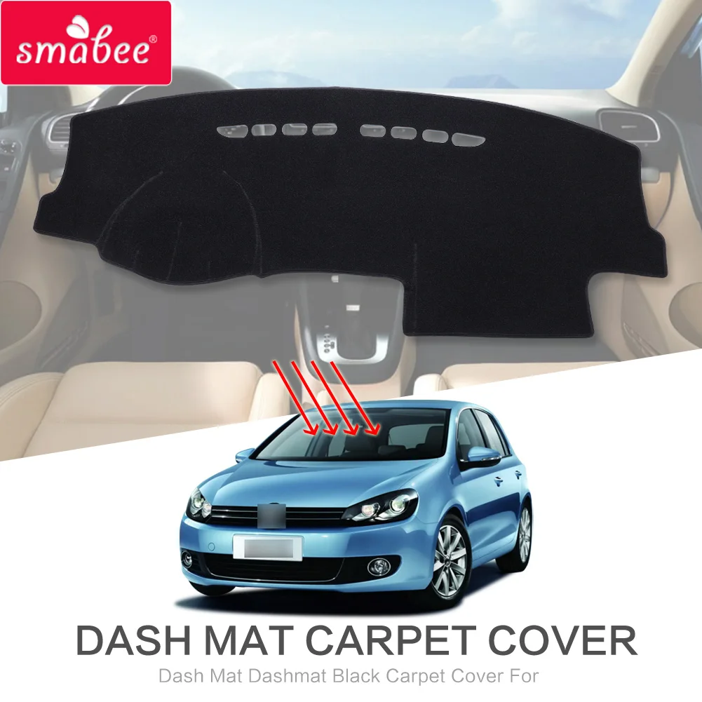 

Smabee for VW Golf MK6 2009 ~ 2013 GOLF6 Dashmat Dash Mat Anti-Slip Dashboard Pad Sunshade Accessories Protective Carpet Cover