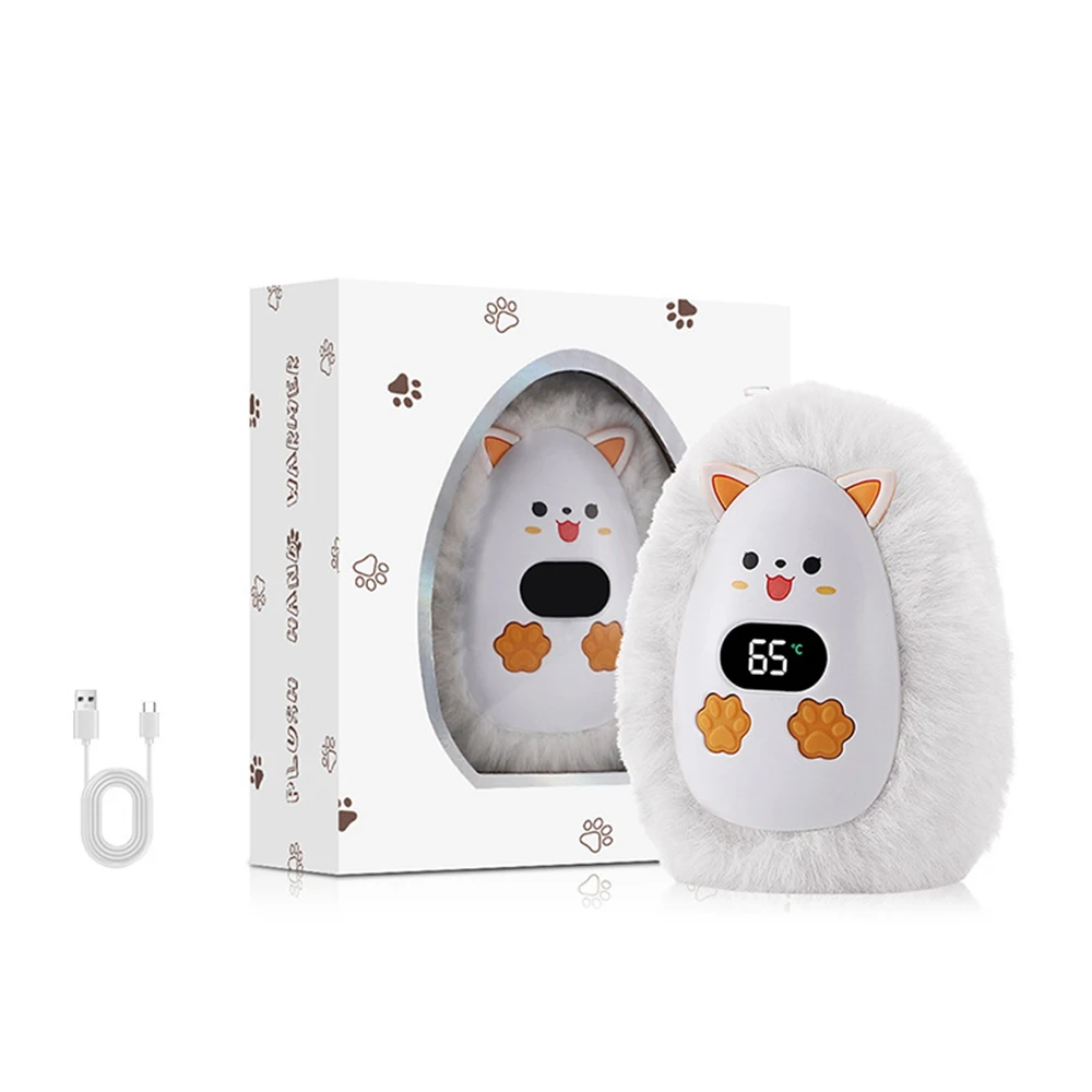 1pc ぬいぐるみハンドウォーマーミニポータブルハンドウォーマー 3 ギア温度調整長期持続加熱ポケットヒーター冬用品