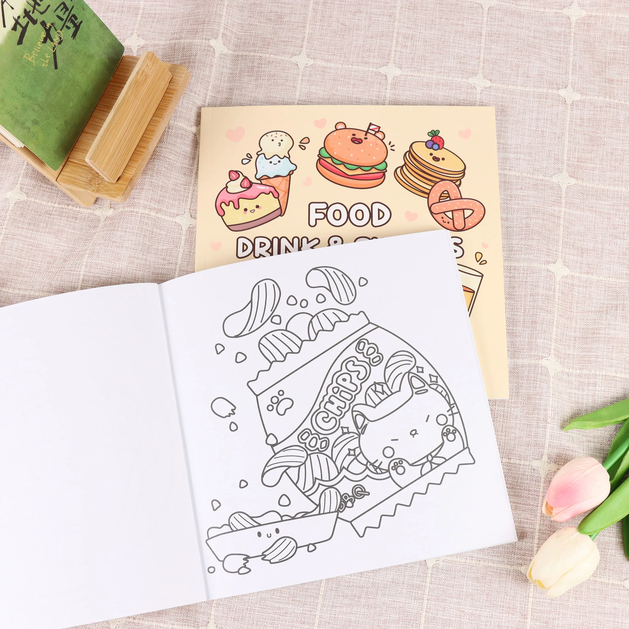 FOOD Bold-easy Patterns Coloring Book for Adults Cute Drawing Book Perfect Gift for Party and Birthday 3