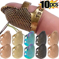 Adjustable Retro Sewing Thimble – Finger Protection Cover for Handmade DIY Crafts, Embroidery & Sewing