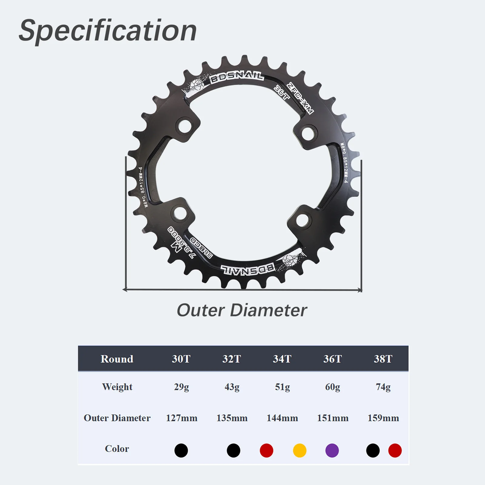 Kettingblad sram x sync 32 34 36 38 tands   kopen? | Korting tot 42