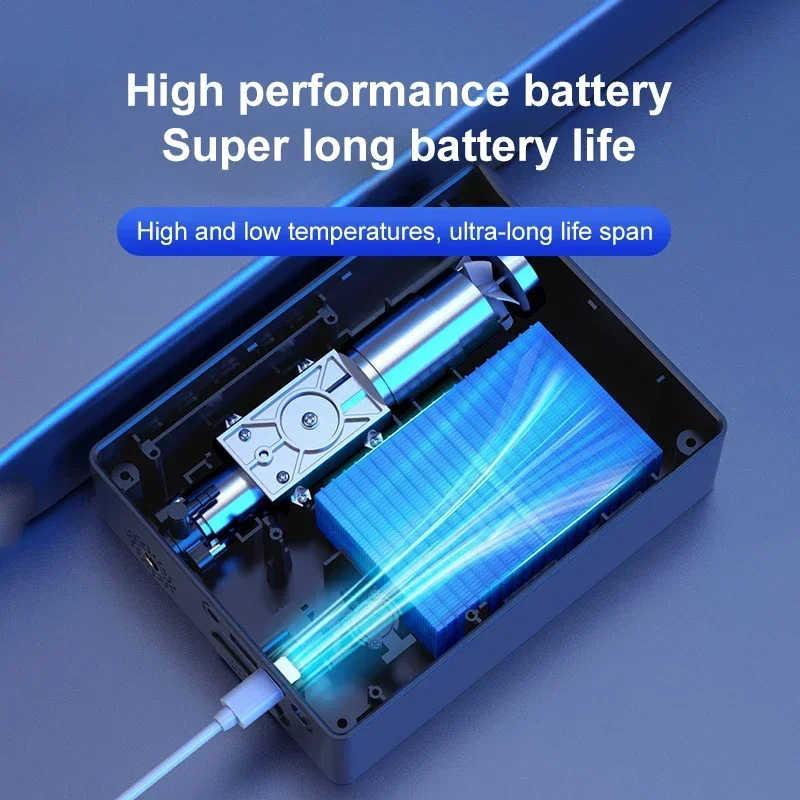 EAFC 4 In 1 Car Jump Starter Air Compressor LCD Screen Portable Booster Charger 1200A Car Emergency Battery Starting Devi