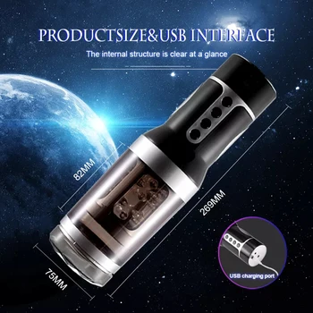 Automatic Male Masturbator Cup Telescopic Rotation Vagina Masturbation Blowjob Pussy Mastuburator Sexy Toys for Men Adult Goods 6