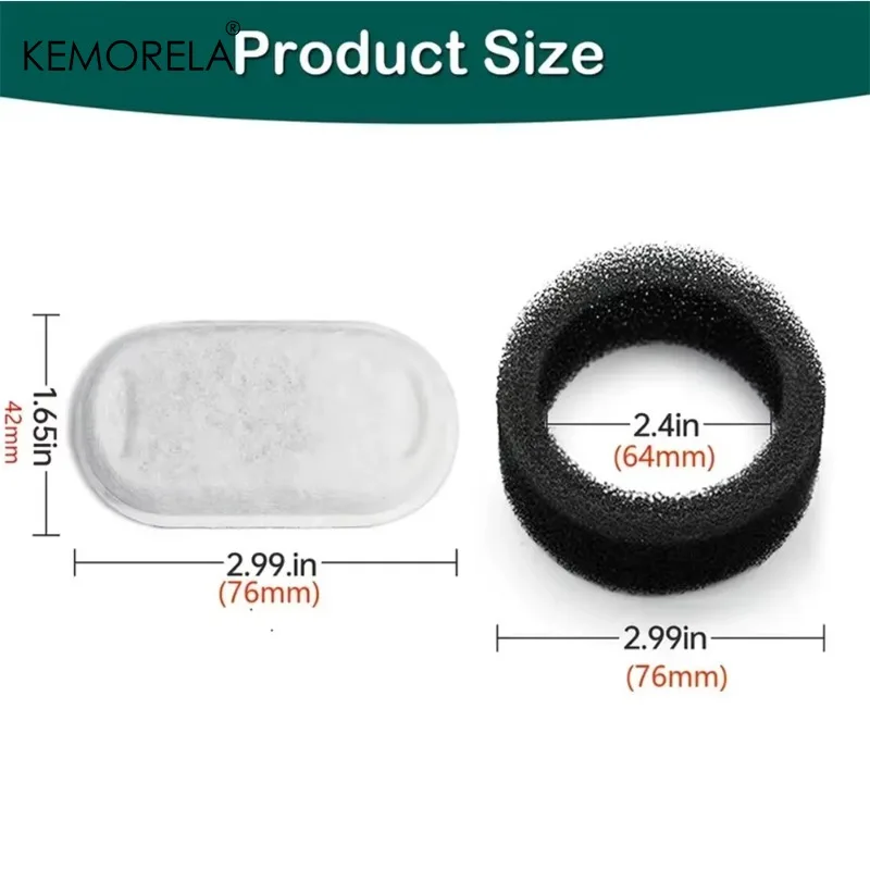 Filtres pour fontaine à eau pour chat (8/12/16/24 pièces) - Débit d'eau réglable - Accessoires pour fontaine à eau pour chat_voghion.com