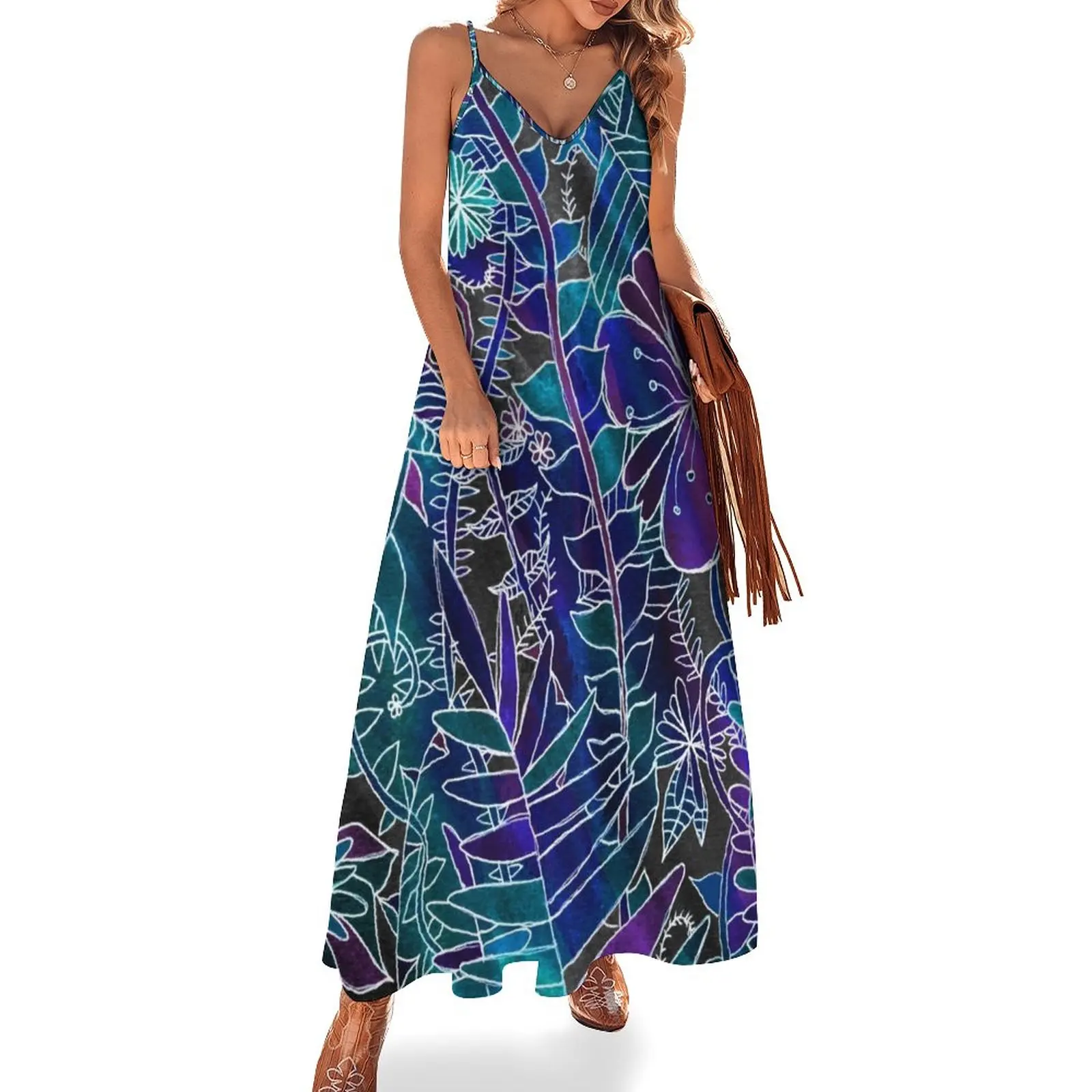 

New GALAXY JUNGLE Sleeveless Dress women's clothing summer 2023 novelties Long dress woman clothes