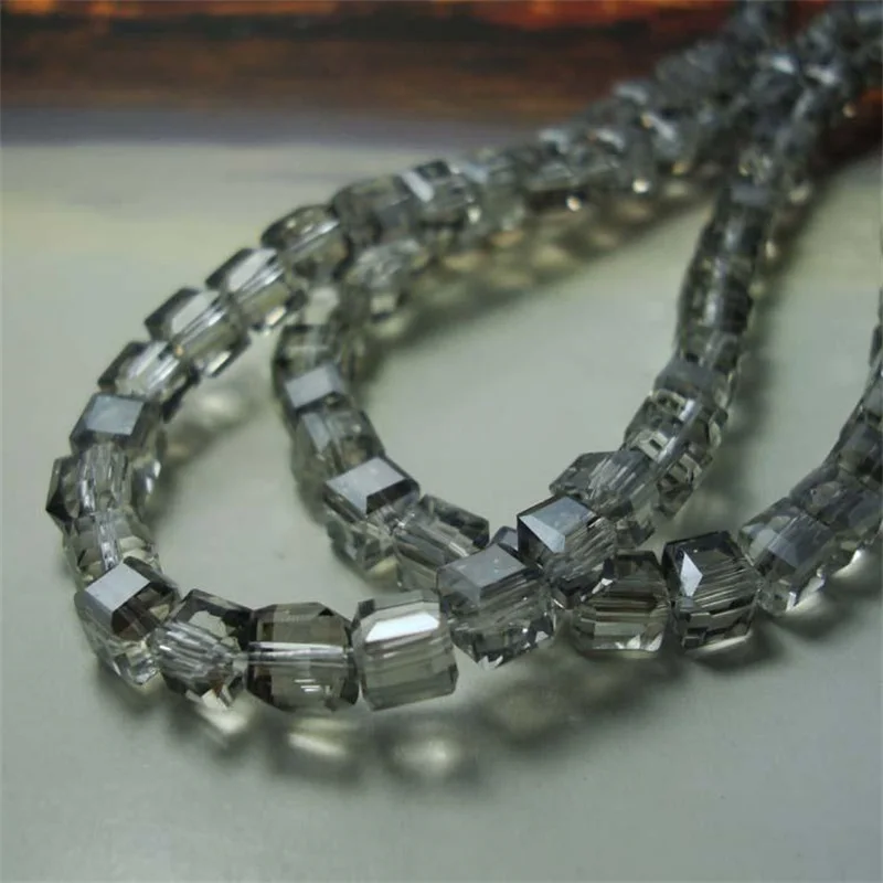 4mm 6mm 8mm Österreich Cut & Facettierte Österreich Kristall Kubische Quadratische Glasperlen für DIY Schmuckherstellung Halskette Armbänder Zubehör – Detail 32