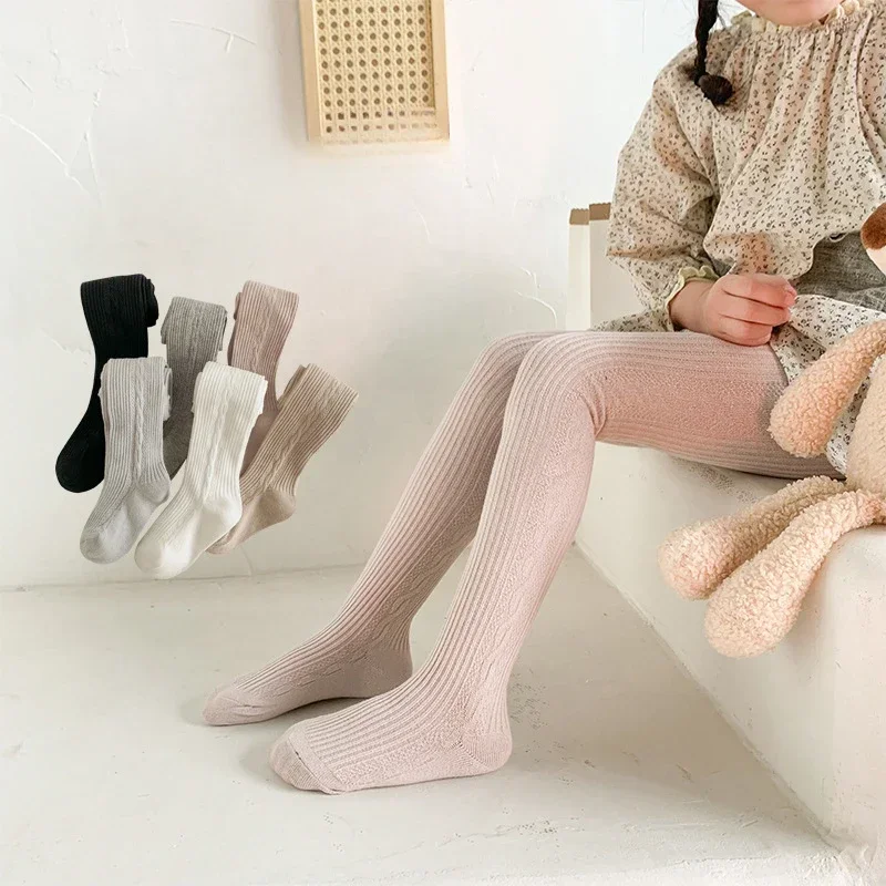 3Pieces Ribbed Tights for Girls Ballet Pantyhose Girls Baby Newborn White Tights 0-9Y Kids Clothes Children's Accessories