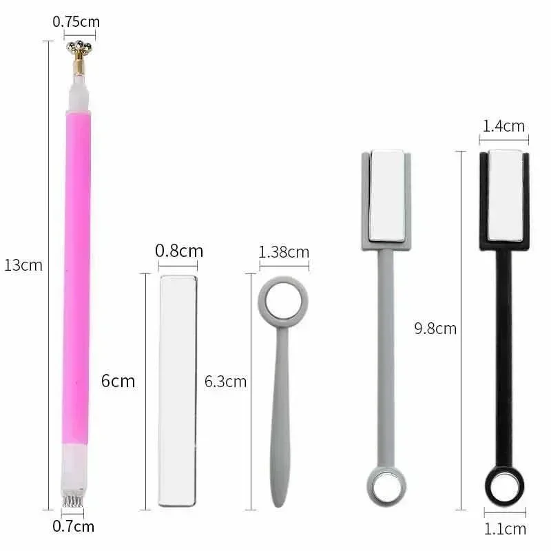 Nail Art Magnetic Stick Wand Pen Multiple Styles Cat Eye Nail Magnet Stick for Cat Eye UV Gel Polish Magic Manicure Design Tool