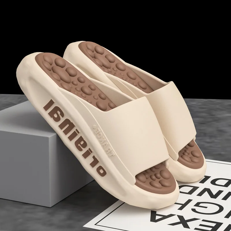 Pantoufles Antidérapantes pour Homme, Sandales Optiques à Plateforme Souple, Chaussures de Maison, pour Niket Extérieur, de Douche, Décontractées