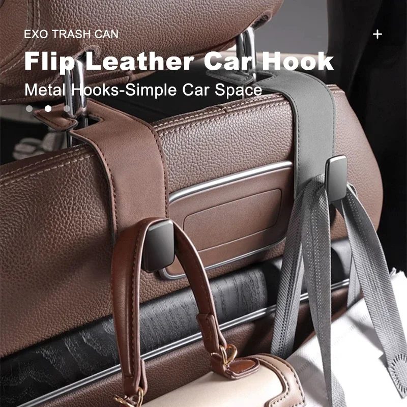 SEAMETAL Car Seat Hook Hanger Hook Leather Suede Auto Back Seat