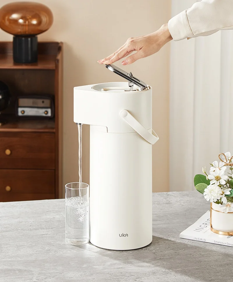 Portable Household Press-type Thermos Bottle 2.2L Large Capacity Thermos Bottle Air Pressure Pot Insulated Kettle Rotating Base