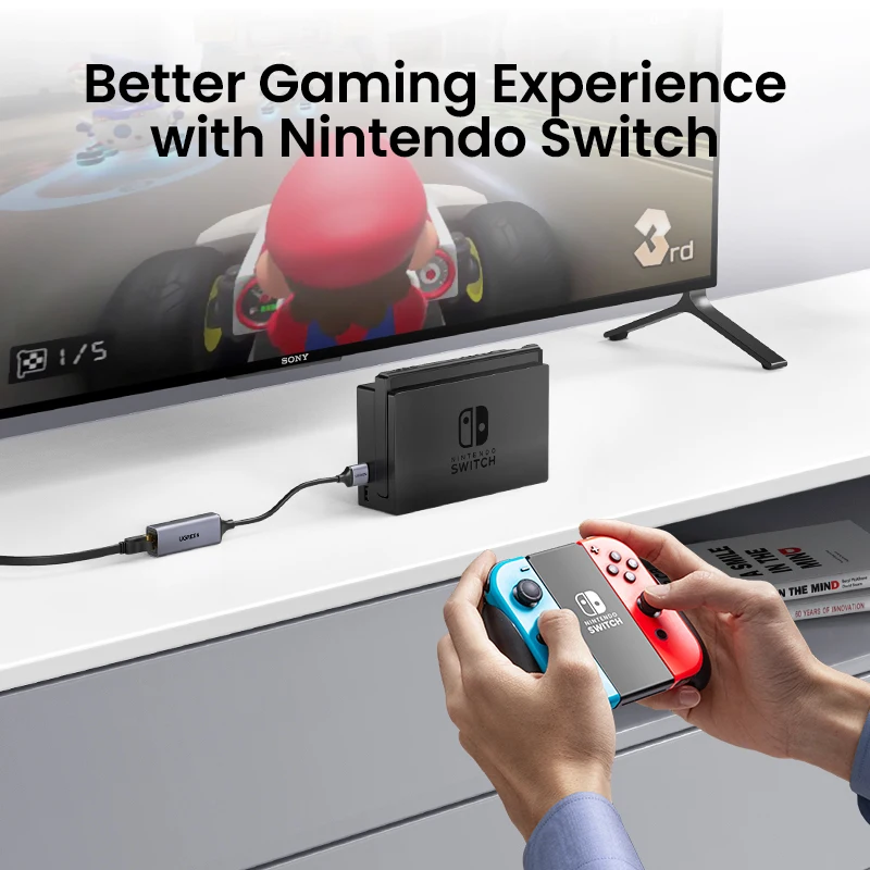 Ugreen-usb 3.0 Adaptador Ethernet Placa de Rede para Usb Rj45 Lan para pc Windows 10 Xiaomi mi Box s Nintendo Switch - Imagem 3