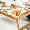 Foldable Bamboo Laptop Desk Bed Tray Breakfast Serving Tray Reading Holder Portable Table Notebook Stand 3