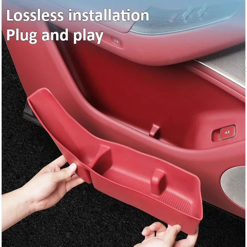 For AITO 8 M8 2025 Car Door Lower Storage Box TPE Four Doors Waterproof Partition Storage Organizer Tray Car Interior Accessorie detail image 5