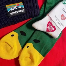 

HUMAN MADE Socks Men Women Cotton Wag Duck Pile Socks Keep Warm Long Tube Human Made Knitted Socks