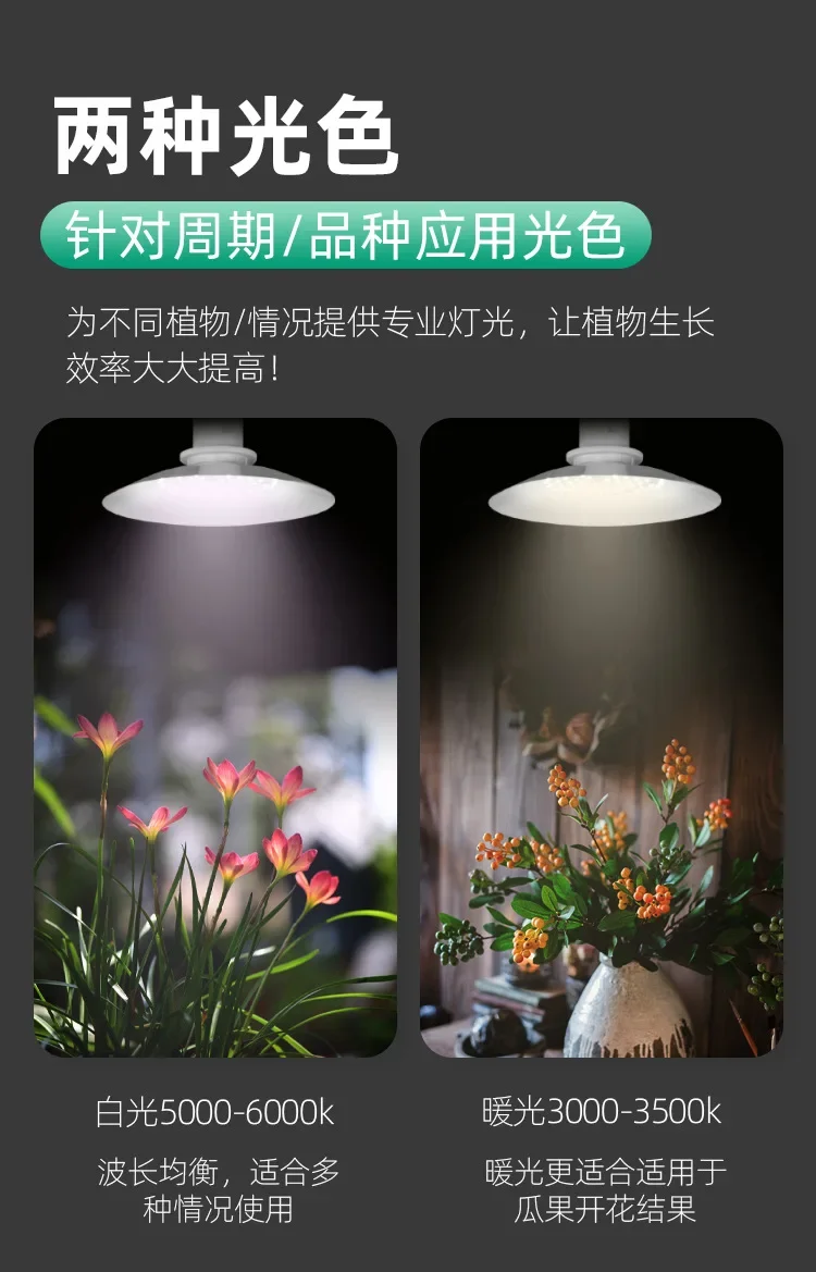 Description Picture 6 of itemIndoor LED Plant Growing Lamps Full Spectrum Greenhouse Vegetable Succulent IP65 Waterproof Full Spectrum Green Plant Fill Light