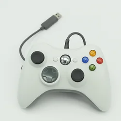 Enhanced Dual - Vibration Wireless/Wired Game Controller (White Wired)